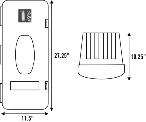 10040463 Front Loading Poly Fire
  Extinguisher Case (13Ib to 20Ib Extinguishers) - Image 3